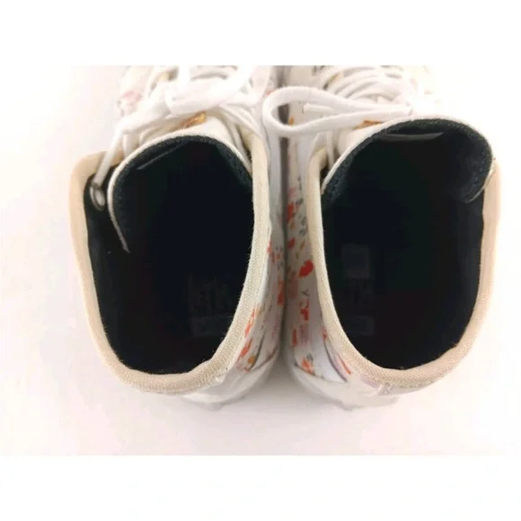 Vans Floral High-Top Sneakers - White and Cream - Picture 8 of 10